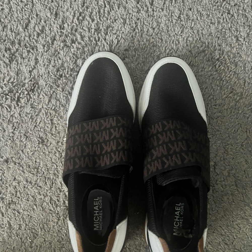 Michael Kors Black and White Slip-On Sneakers